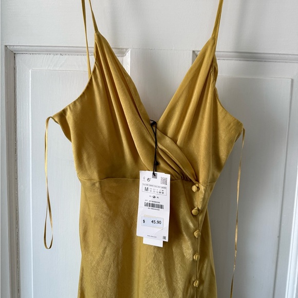 Zara BUTTONED SLIP DRESS - M - Picture 7 of 8